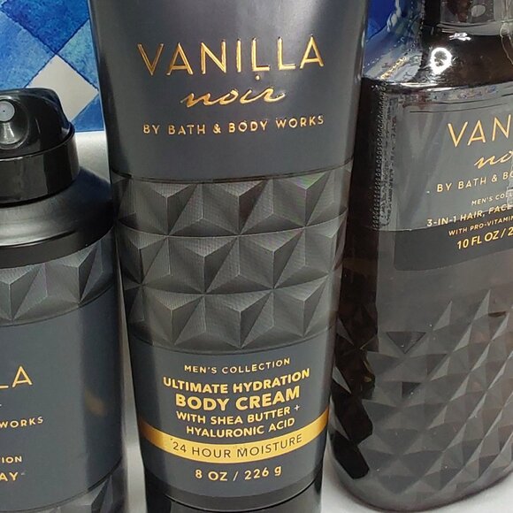 BATH & BODY WORKS 'VANILLA NOIR' 3-PIECE GIFT SET BODY WASH, LOTION & SPRAY MIS - Picture 7 of 16